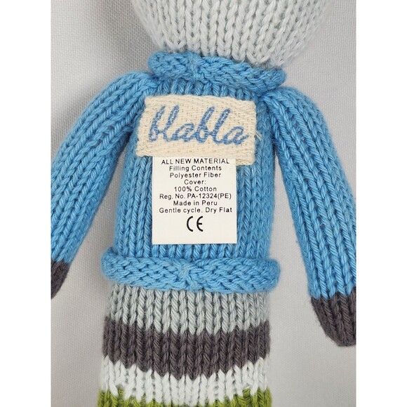 Blabla Kid's Doll Knitted Cat Stuffed Toy Plush School Book Boy - Picture 5 of 6